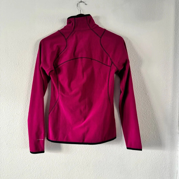 Columbia Pink Waffle Knit Fleece Gorpcore Small Outdoorsy Sporty Athleisure - Picture 9 of 10